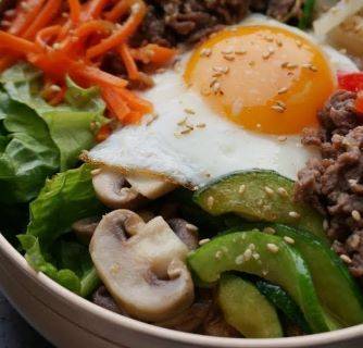 087.불고기비빔Bulgogi Beef Bibimbap 韩式烤牛肉炒拌饭